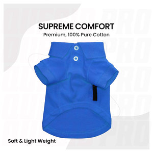 Camiseta Polo para Perro, Clásica, Azul, de Algodón, con Cuello y Botones, Suave y Transpirable, Camiseta para Cachorro, Cómoda para el Verano - Product Image 2