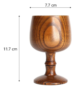 Natural Wood Handmade Wooden Wine Glass Tableware Wine Dining Glasses Bar <b>Drinkware</b> Eco-Friendly Set Cheap Price - Product Image 5