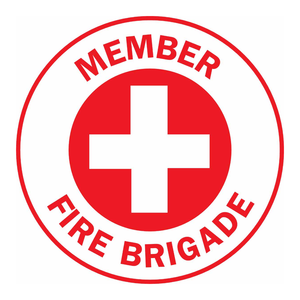 Étiquettes pour casques de sécurité Brady résistantes à la chaleur et à haute adhérence pour l'identification des pompiers, finition mate - Product Image 1
