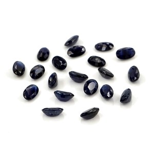 พลอยไพลินสีน้ำเงินธรรมชาติทรงรีขนาด 3x4 มม. แบบไม่ผ่านการปรับแต่ง, พลอยไพลินสีน้ำเงินธรรมชาติทรงเหลี่ยมสำหรับทำเครื่องประดับ - Product Image 3