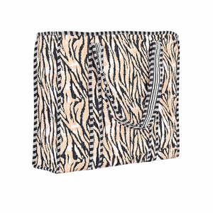 Grand sac fourre-tout de plage personnalisé en coton, réutilisable, lavable, avec lettres, en tissu épais naturel, sac fourre-tout matelassé en toile de coton pour femme, idéal pour mariage - Product Image 2