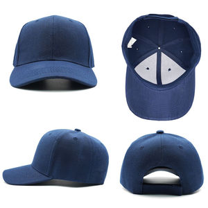 Gorras de Béisbol de Estilo Moderno, Unisex, Azul Sólido, 6 Paneles, Gorra de Béisbol Ajustada de Sarga de Algodón, Gorra Informal, Circunferencia de Cabeza de 58-62 cm - Product Image 4