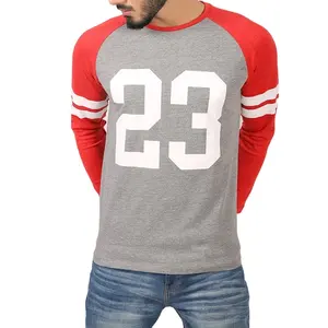 कस्टम लोगो मुद्रण टी शर्ट (ग्रे लाल 23 रागलाण) टी शर्ट की विशेषता आधा आस्तीन, खाल उधेड़नेवाला डिजाइन, कपास कपड़े।