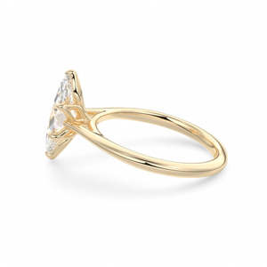 Marquise Cut Lab Grown Diamond Engagement <b>Ring</b> Solitaire Gold <b>Ring</b> Minimalist Bridal <b>Ring</b> Women Fine Jewelry - Product Image 5