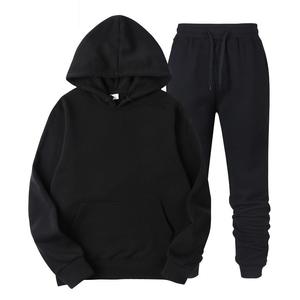 Ensemble de survêtement unisexe d'hiver en molleton 280g avec capuche et pantalon, personnalisable avec texte et logo, coupe oversize - Product Image 4