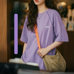 T-shirts pour femmes Maden, tee-shirt oversize anti-microbien, col rond, coupe ample, évacuation de l'humidité, séchage rapide, respirant, jersey de coton, logo - Product Image 4