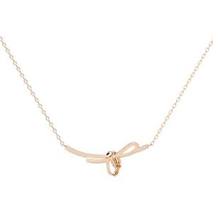 สร้อยคอทองคำ 14K ดีไซน์โบว์สวยหรู ประดับเพชรเลี้ยงในห้องปฏิบัติการ 0.90 กะรัต รับรองโดย IGI เครื่องประดับแฟชั่นสำหรับผู้หญิง สร้อยคอแบบโชคเกอร์ - Product Image 4