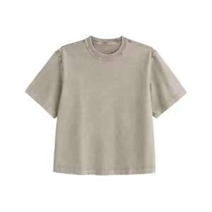 Men's Solid Color Short Sleeve <b>T</b>-<b>Shirt</b> O-Neck Casual Knitted Loose Fit <b>Orange</b> Eco-Friendly Breathable Polyester/Cotton - Product Image 2
