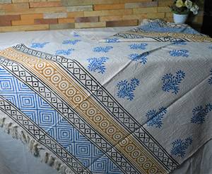 ผ้าห่มพิมพ์ลายผ้าฝ้ายออร์แกนิคแบบขายส่ง เป็นมิตรกับสิ่งแวดล้อม ดีไซน์ถักทันสมัย น้ำหนักเบา ใช้ได้ทุกฤดู ซักเครื่องได้ - Product Image 3