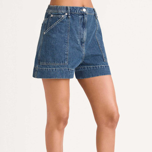 Servicio OEM, Diseño de Alta Calidad, Shorts de Mezclilla Transpirables para Mujer, Cintura Alta, Ecológicos, Precio Bajo al por Mayor - Product Image 4