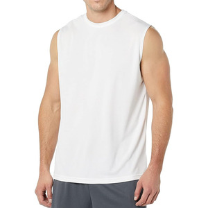 Mens <b>Sports</b> <b>Tank</b> <b>Tops</b> Wholesale Custom Sleeveless Breathable Gym Fitness Running Workout Wear Polyester/Cotton Crew Neck Solid - Product Image 5