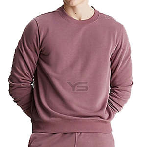 Sweat-shirt unisexe d'hiver à col rond en tissu polaire, mélange polyester/coton, coupe classique, respirant, 300g, style streetwear - Product Image 3