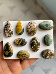 High Quality Ocean Jasper Cabochon Oval & Pear Cuts Mix Shape Smooth Lightweight 100% Natural Crystal Stone Loose Gemstone - Product Image 3