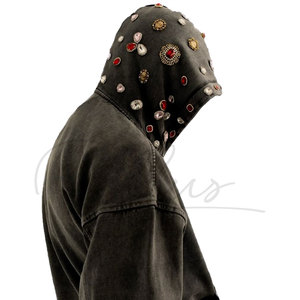 Sudadera con Pedrería Personalizada 2026, Sudadera con Logotipo Estampado de Alta Calidad 100% Algodón, Sudadera con Pedrería para Hombre - Product Image 5