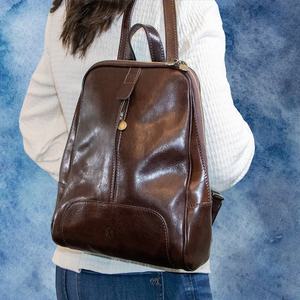 Custom Logo Genuine Leather Mini Backpack Women <b>Small</b> Real Cowhide Rucksack Luxury Lady Travel <b>Bag</b> Supplier LSBP-0053 - Product Image 2