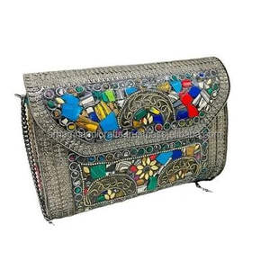 Sac de soirée pochette mosaïque en métal vintage sac à main pierre artisanale sac à main à prix abordable par LUXURY CRAFTS - Product Image 3