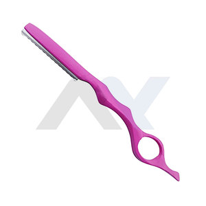 Professional Salon Barber Razor Personal Grooming Lightweight <b>Silver</b> Manual Thinning Hair Razor Non Slip Handle Cutting Styling - Product Image 1