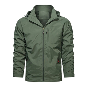 เสื้อแจ็คเก็ตกันลมแบบทหาร คอตั้ง ผ้าแคนวาส กันน้ำ ระบายอากาศได้ดี คุณภาพพรีเมียม ปี 2026 OEM คุณภาพสูง สำหรับผู้ชาย ไซส์ XS-4XL - Product Image 1