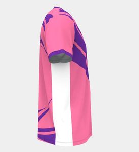Men's White <b>Purple</b> Color Blocked Raglan Sleeve Sporty <b>T</b>-<b>Shirt</b> O-Neck Quick Dry Regular Fit Sublimation Print - Product Image 6