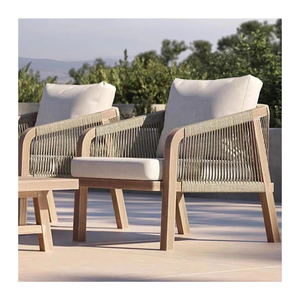 Sofá de jardín de madera de teca de una plaza Sofá súper cómodo Uso en exteriores e interiores Bueno en muebles de calidad - Product Image 3