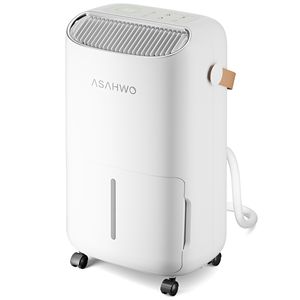 45 Punti. 4.500 mq Deumidificatore Bianco con Secchio e Tubo di Scarico per Seminterrati, Garage e Ambienti Umidi - Product Image 1