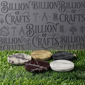 Posavasos Redondos de Mármol Natural Clásico Telazuo, Hechos a Mano, Duraderos, para Decoración del Hogar, Cocina y Bar - Product Image 3