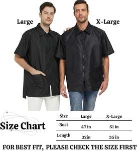 Blouse de Barbier Unisexe Décontractée Hiver Col Montant Légère Respirante Anti-Transpiration pour Coiffeurs - Product Image 3