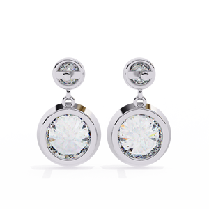 Aries Jewel Unique IGI 1Ct each Round Lab Grown Diamond 14K Gold IGI Certified <b>Earring</b> <b>Tops</b> for Gift Party & Anniversary - Product Image 5