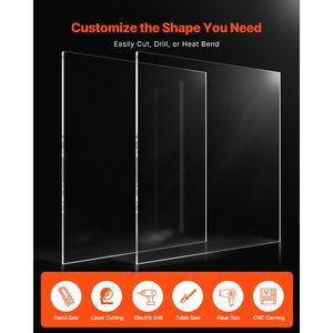 Lastre in Plexiglass Acrilico (Confezione da 2, 60x90 cm, Spessore 6 mm, Materiale PC Trasparente) - Product Image 5