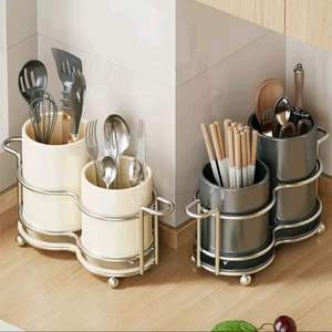 Elegante Portacubiertos de Metal para Accesorios de Cocina de Diseño, con Acabado Metálico de Primera Calidad - Product Image 6