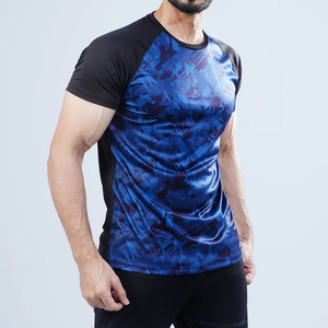 Camiseta Deportiva Informal para Hombre, Camiseta Deportiva Transpirable de Poliéster Estampada para Entrenamiento, Estilo de Vida Deportivo - Product Image 4