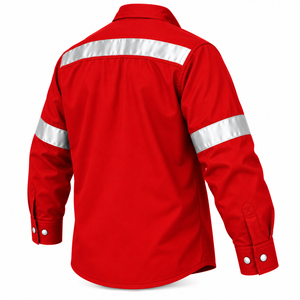 Wholesale Men <b>Flame</b> Resistant <b>Shirt</b> Oil Tanker Marine Safety Work <b>Shirt</b> Reflective Tape Custom Men's Heavy Duty Offshore Uniform - Product Image 4