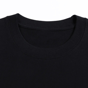 New 220grams Heavy Pure Cotton Acid Wash Short-sleeved T-shirt Loose Solid Color Round Neck Men's Top - Product Image 5