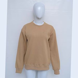 <b>Neutral</b> beige crewneck sweatshirt premium cotton casual pullover soft fabric everyday wear OEM ODM clothing production Wholesale - Product Image 3