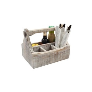 Organisateur de couverts en bois écologique fait main, support en bois naturel pour ustensiles de cuisine, vaisselle et couverts de table - Product Image 1