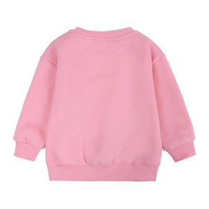 Sweat-shirt uni à col rond pour bébés et enfants, manches longues, pull décontracté, haut en molleton de coton pour garçons et filles, vêtement basique, personnalisable OEM - Product Image 3