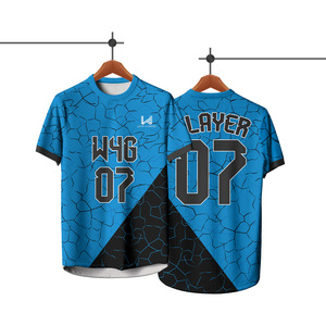 Men's Custom Sublimated Soccer Jersey 100% Polyester Breathable Mesh Quick Dry Short Sleeve Team Uniform Front <b>Logo</b> Printed - Product Image 3