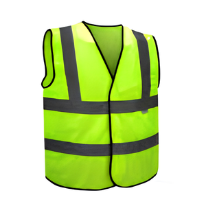 Gilet de sécurité haute visibilité réfléchissant pour la construction, en polyester, orange, jaune, vert lime, rose, bleu, noir, avec poches en maille - Product Image 2