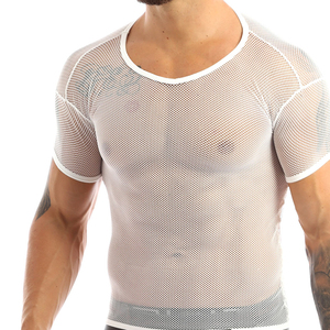 Men <b>Mesh</b> Casual T <b>Shirt</b> Breathable Texture Lightweight Summer Daily Wear Top Men's <b>Mesh</b> Training T <b>Shirt</b> Short Sleeve - Product Image 2