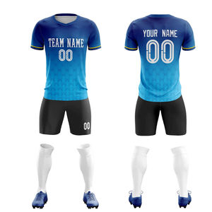Uniformes de Fútbol Personalizados de Alta Calidad para Hombre, Conjuntos Deportivos de Color Sólido, Venta al por Mayor, Impresión por Sublimación, Nombre del Equipo Personalizable - Product Image 3