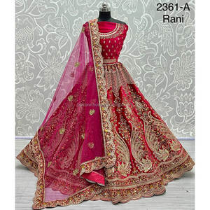 ชุดเจ้าสาวอินเดียกำมะหยี่คอลเลกชันสำหรับเจ้าสาวกับงาน zarkhan โดย fabzone - Product Image 6