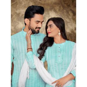 ผ้าลินินแจ็คการ์ดสำหรับคู่รักใส่ทำงานบนท้องฟ้าผู้ออกแบบ - Product Image 1