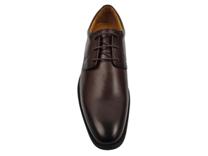 Chaussures Oxford pour hommes en cuir synthétique marron, bout rond, à lacets, respirantes, légères, motif uni, semelle intermédiaire en EVA, toutes saisons - Product Image 3