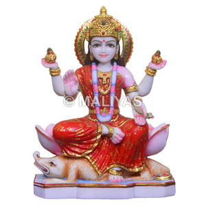 Estatua de Mármol Ganga Mata |   Murti de la Diosa Ganga Devi Hecho a Mano para Templo – Maliyas - Product Image 1