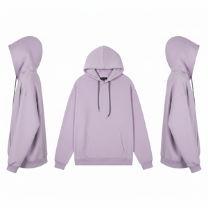 Sweat-shirt à capuche unisexe en laine, style streetwear oversize, col à capuche, logo personnalisé, vente en gros OEM - Product Image 3