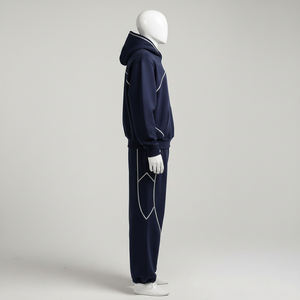 ชุดวอร์มผ้าหนาแบบสั่งทำพิเศษสำหรับผู้ชาย ทรงโอเวอร์ไซส์ สไตล์สตรีทแวร์วินเทจ สีซีดจาง ลุคย้อนยุค ชุดออกกำลังกาย เสื้อฮู้ด กางเกงจ็อกเกอร์ ผ้าสโตนวอช - Product Image 3