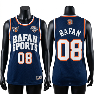 <b>Women</b> Basketball Jersey 170 GSM High Quality Polyester <b>Mesh</b> Blue Orange Embroidered Custom Logo Cotton - Product Image 3