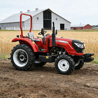 Mini-tracteur agricole 4x4 avec moteur diesel YTO 85 CV, composants de pompe et de boîte de vitesses, transmission par engrenages