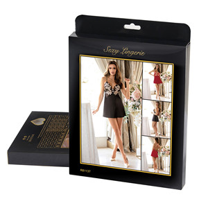 Lingerie de <span class=keywords><strong>nuisette</strong></span> de Noël grande taille pour femmes Décoration florale Bretelles croisées pour le dos Nouveau style de <span class=keywords><strong>nuisette</strong></span> pour femmes matures - Product Image 1