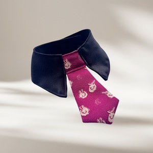 Corbata de Seda Premium para Perro, Tejido Texturizado Tango-Chirimen, Corbata de Alta Gama para Perro con Patrón de Conejo de la Suerte, Disponible en (S) (M) (L) (XL) - Product Image 2